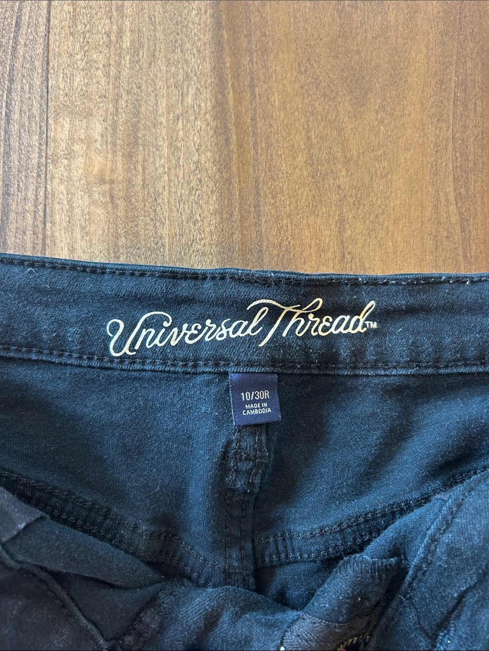 (Pair)Universal Thread Black Rolled-Hem Denim Shorts & burnt orange shorts - Picture 2 of 10